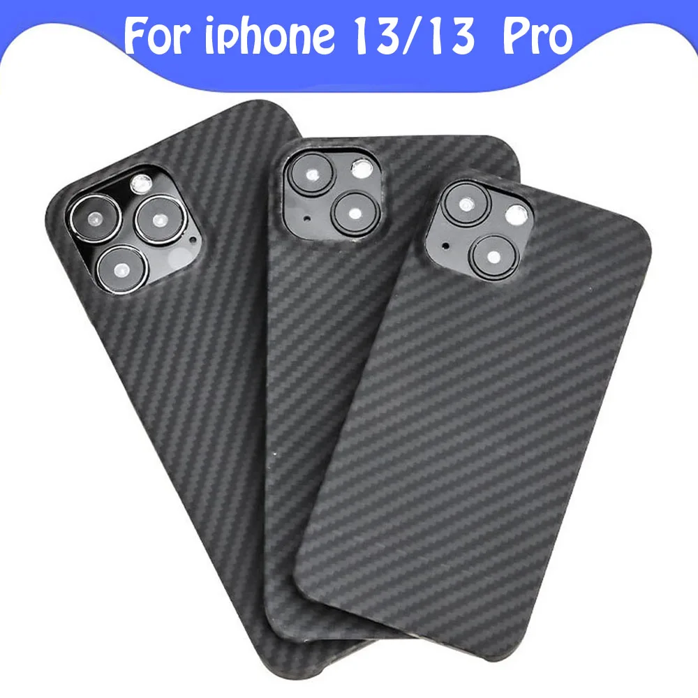 

For iphone 13 Pro Carbon fiber Case Ultra Thin Karbon Kevlar Protection Aramid Fiber Cover Case For iphone 13/13 Pro Smartphone