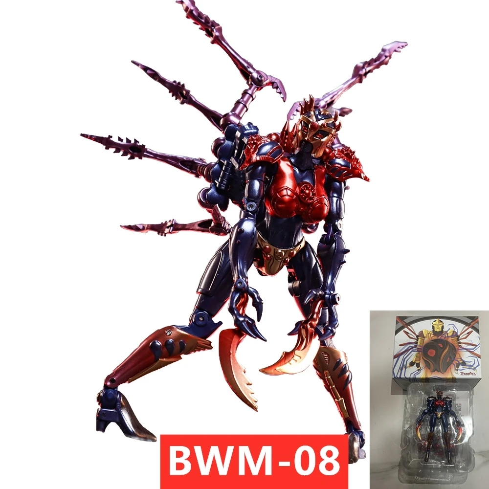 

[IN STOCK Now] Transformation TA TransArt Toys BWM-08 BWM08 METAL Blackarachnid Beast Wars BW Two Forms Spider Figure