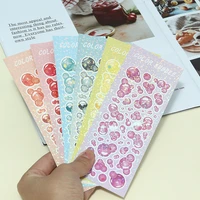 color laser bubble goo card sticker photo small card diy multifunctional decorative sticker