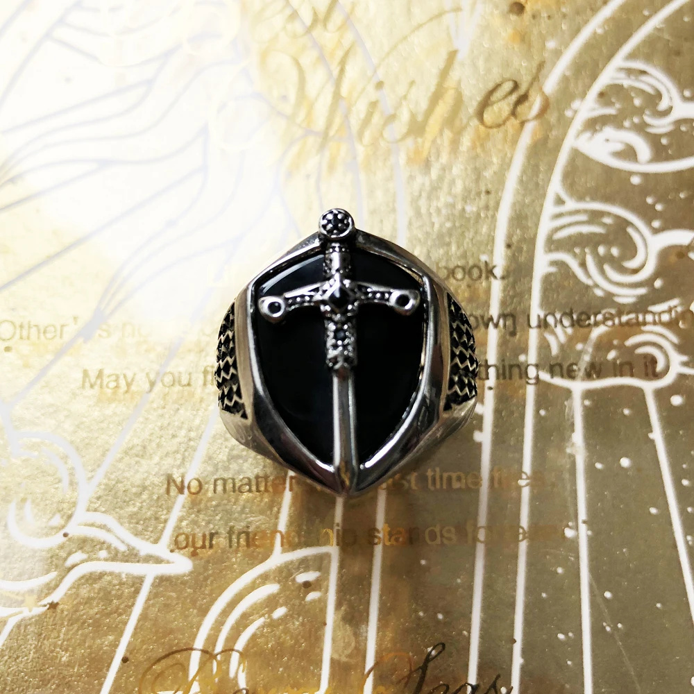 Мистический меч кольцо с изображением знака Европейская бунтальная изящная