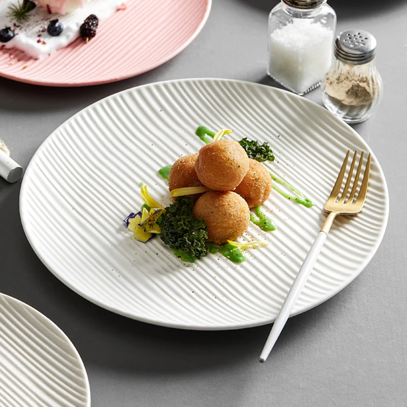 

Plate Household2022New Dish Creative Ceremony Sense Japanese and Nordic Style Style Tableware Western Food Plate Dessert Plate