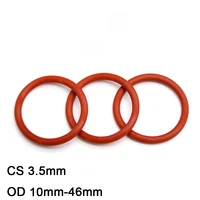 10pcs red silicone o ring gasket cs 3 5mm od 10 46mm food grade silicon rubber ring washer vmq insulated waterproof seal gaskets