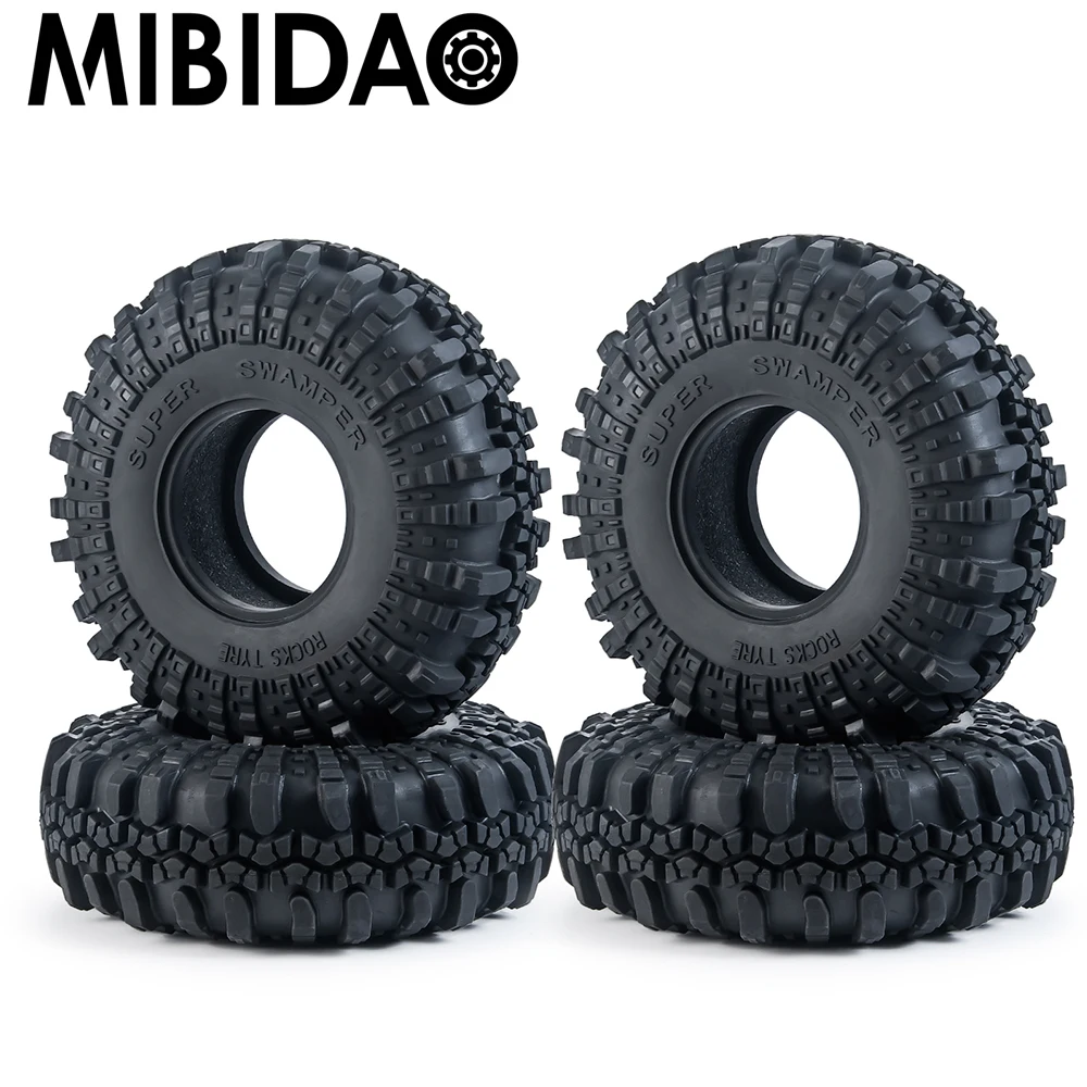 

MIBIDAO 4 шт. 2,2 дюйма 137 мм Beadlock Резиновые Колесные шины для Axial SCX10 II 90046 1/10 Радиоуправляемый гусеничный автомобиль модель обновленные детали