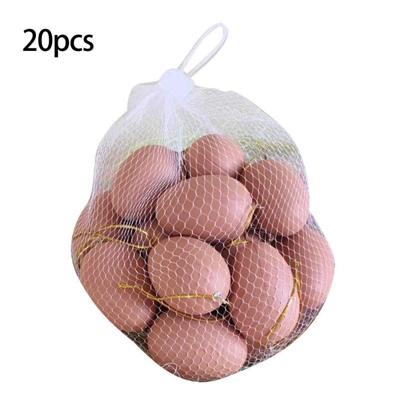 

20Pcs Hand Drawing Egg Easter Holiday House Ornament Easter Basket Stuffing Eggs with Lanyard Easter Day Kids Activity