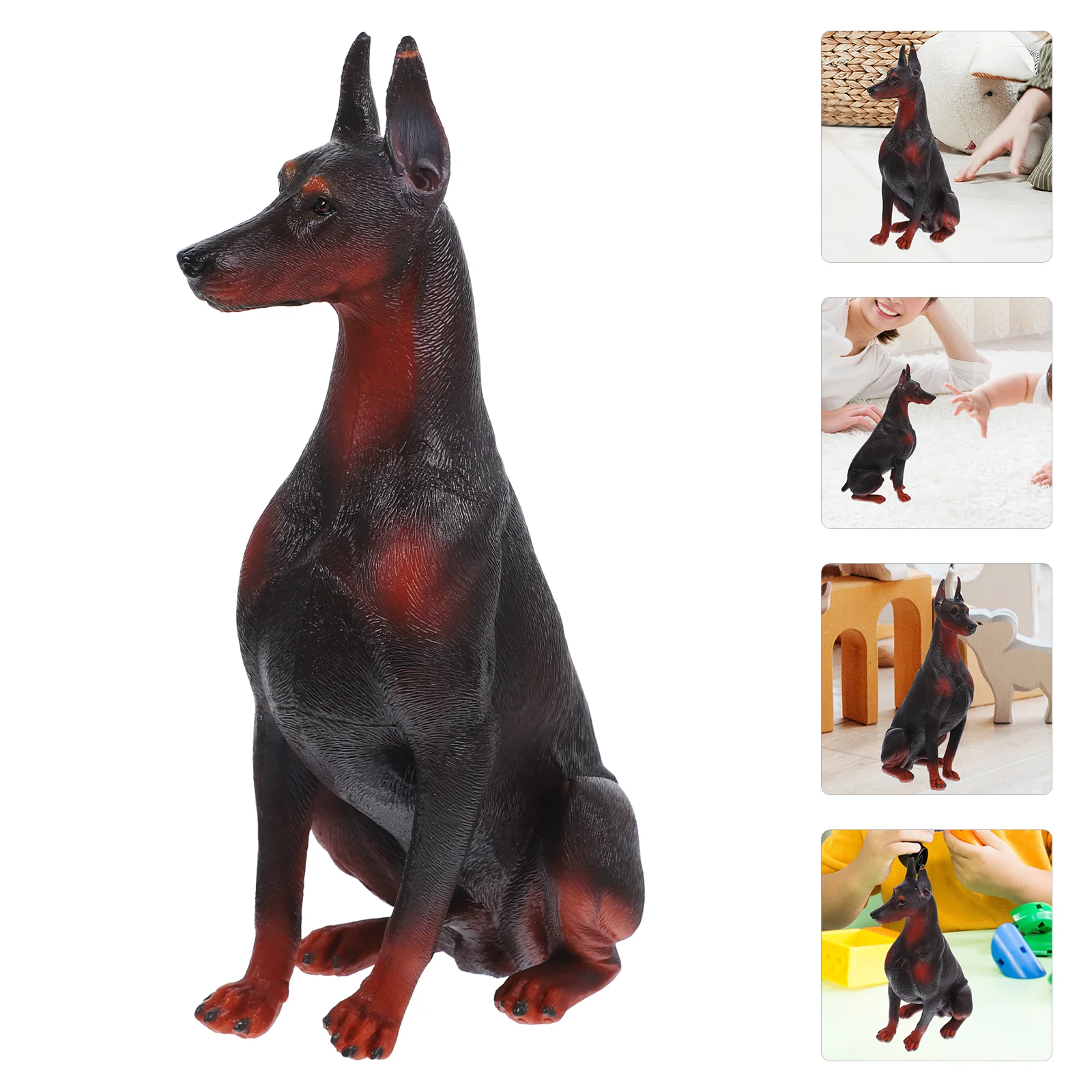 Моделирование Doberman Pinscher модель украшение детские игрушки собака реалистичные