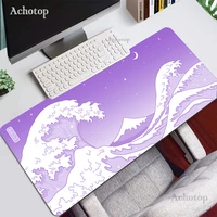 great wave off art large size mouse pad rubber keyboard pc computer gaming mousepad desk mat carpet locking edge for cs go lol
