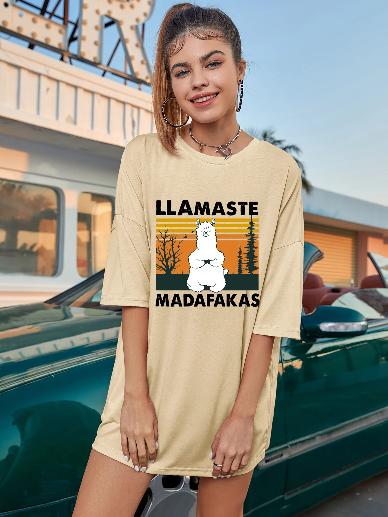 Цветная женская футболка большого размера