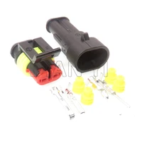 1 set 2 way 282104 1 auto waterproof male plug female socket car electric wire connector 282080 2