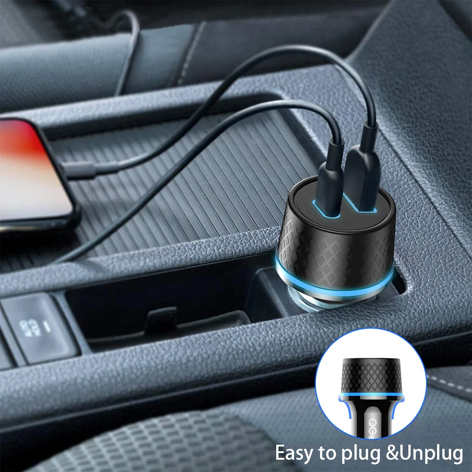 Автомобильное зарядное устройство OLAF USB C QC 3 0 40 Вт 4A Тип PD Быстрая зарядка для iPhone