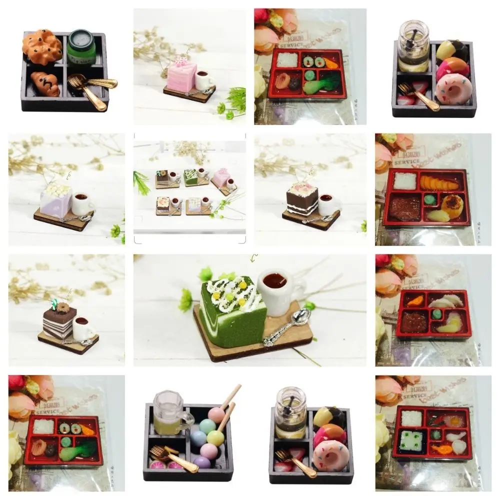 

Полимерная модель игрушечной пищи, миниатюрная модель, коробка для суши, ланч, кукольный домик, Миниатюрные аксессуары для закусок и напитков
