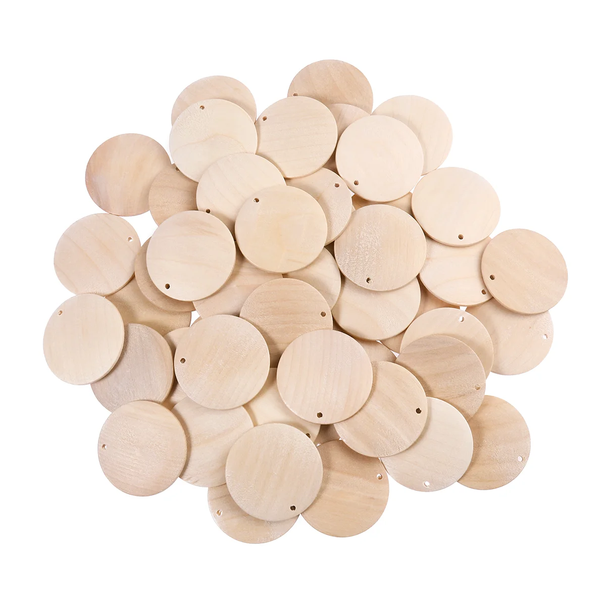 

ULTNICE 50PCS Natural Unfinished Round Color Wood Slices Plaque for Art Project Crafts