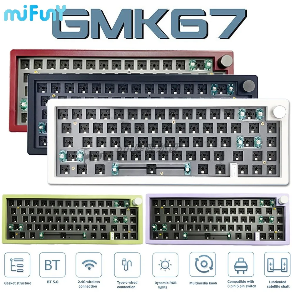 Набор механической клавиатуры MiFuny GMK67 Bluetooth 67 клавиш 2 4 ГГц