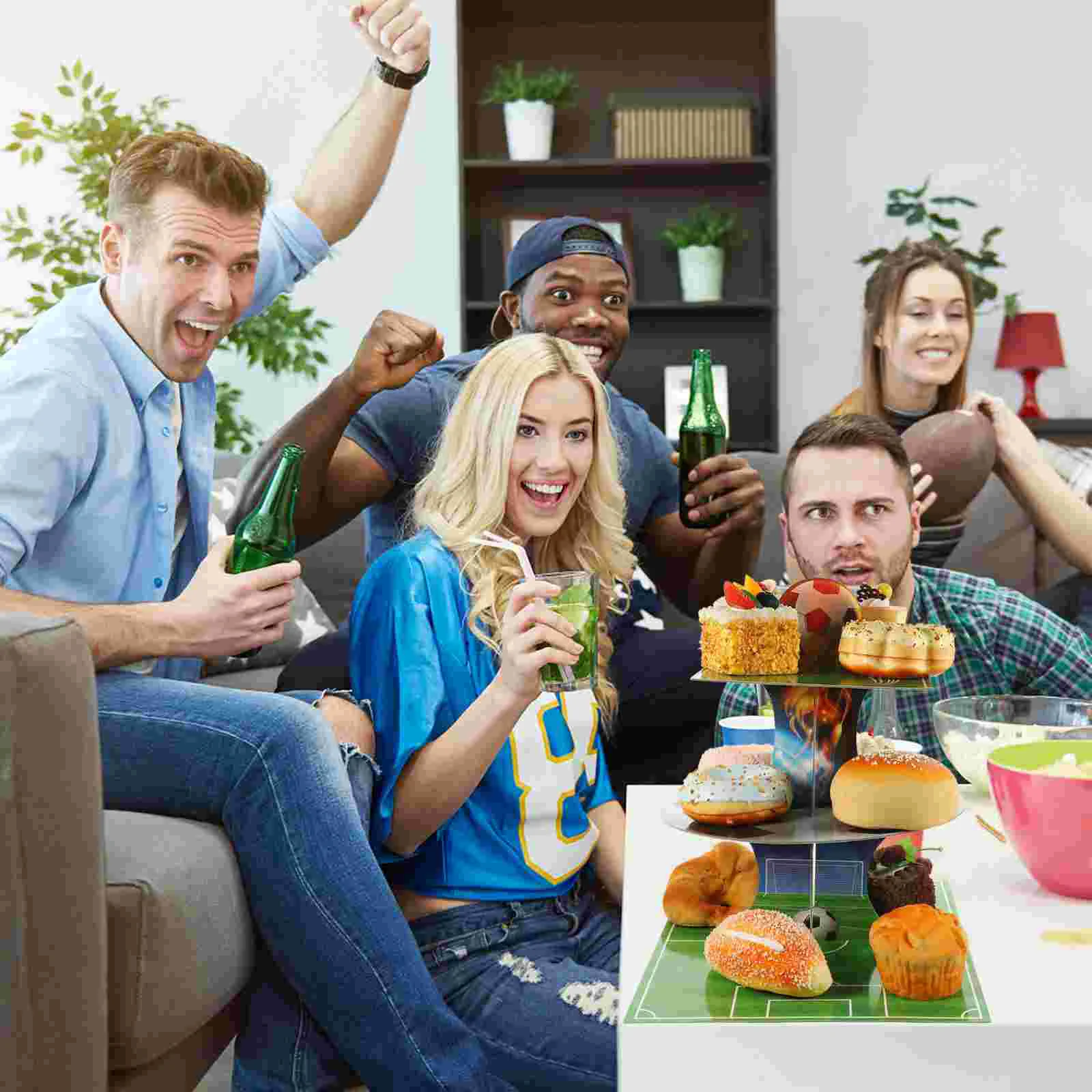 

Decorative Frame Desktop Accessories 3 Tier Cake Stand Cupcake Holder Tray Paper Tiered Convenient Dessert Display Rack