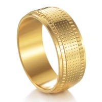 8mm high quality luxury classic simple ring for men women couple gold color wedding party rings new jewelry gift
