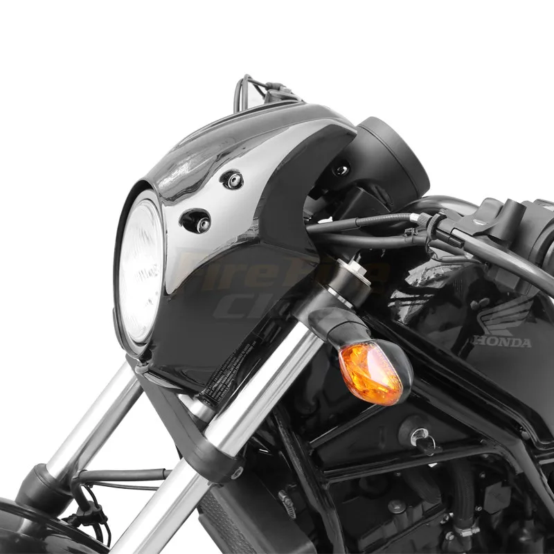 Motorcycle ABS Front Headlight Fairing Cover Gloss Black For Honda Rebel CMX 500 300 CMX500 2017 2018 2019 2020 2021 2022