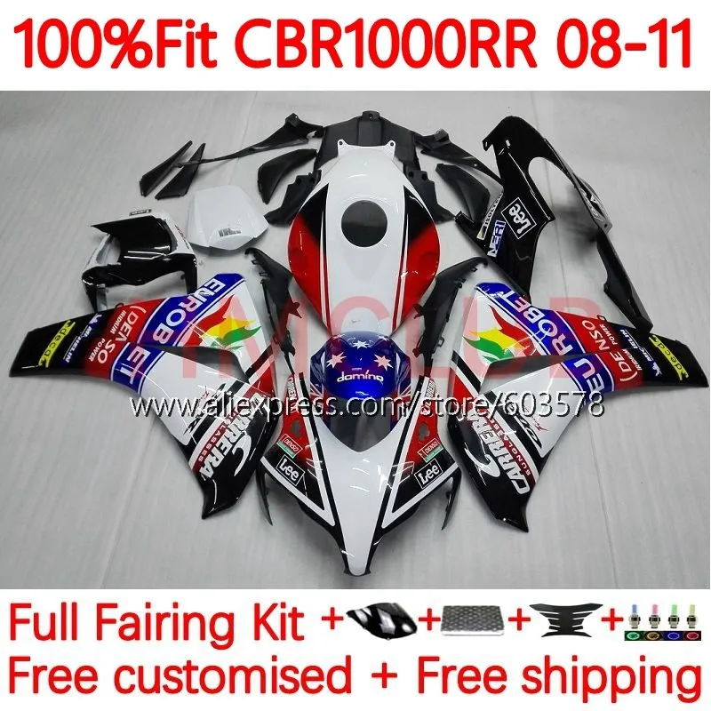 

Injection For HONDA CBR1000 CBR 1000 RR CC CBR1000RR 2008 2009 2010 2011 EUROBET CBR 1000RR 08 09 10 11 OEM Fairing 113No.30 blk