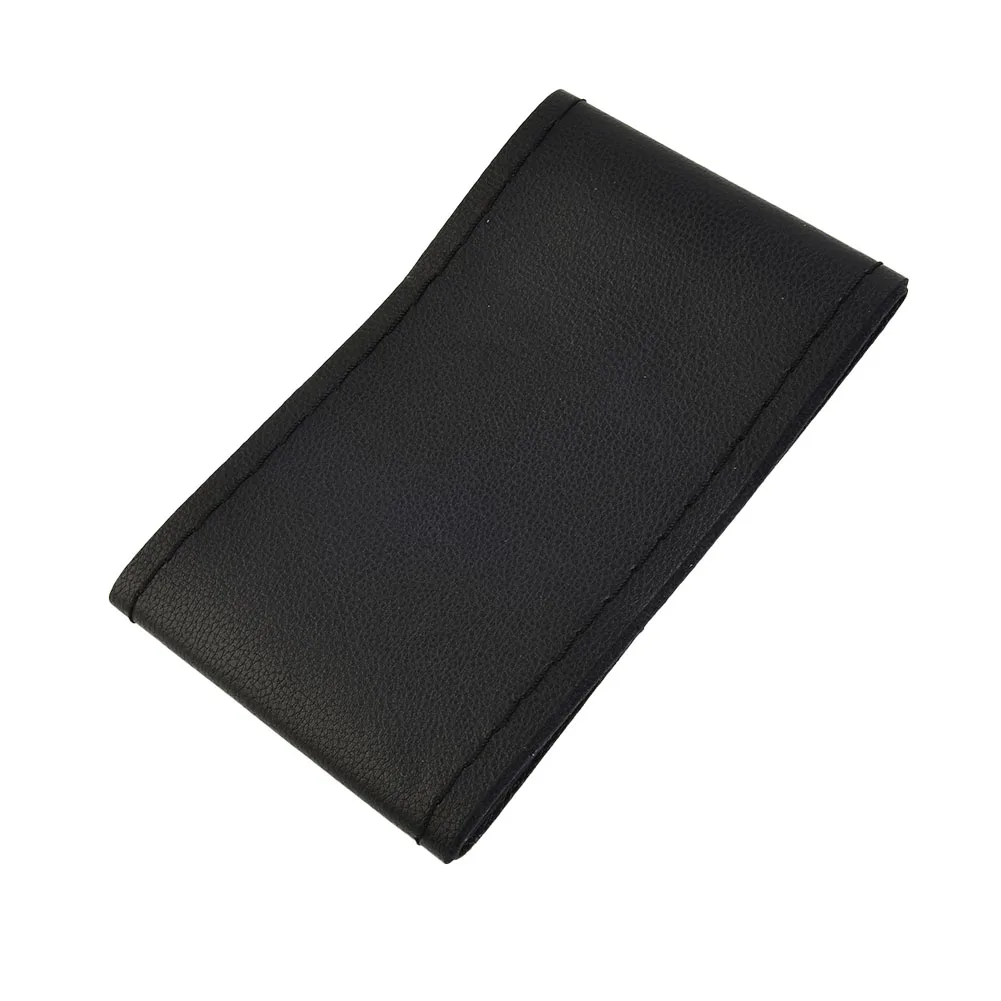 

1pc Car Truck Steering Wheel Cover 38cm Leather DIY Hand Sewing Gift Black Leather Black DIY Hand Sewing Auto Accessories