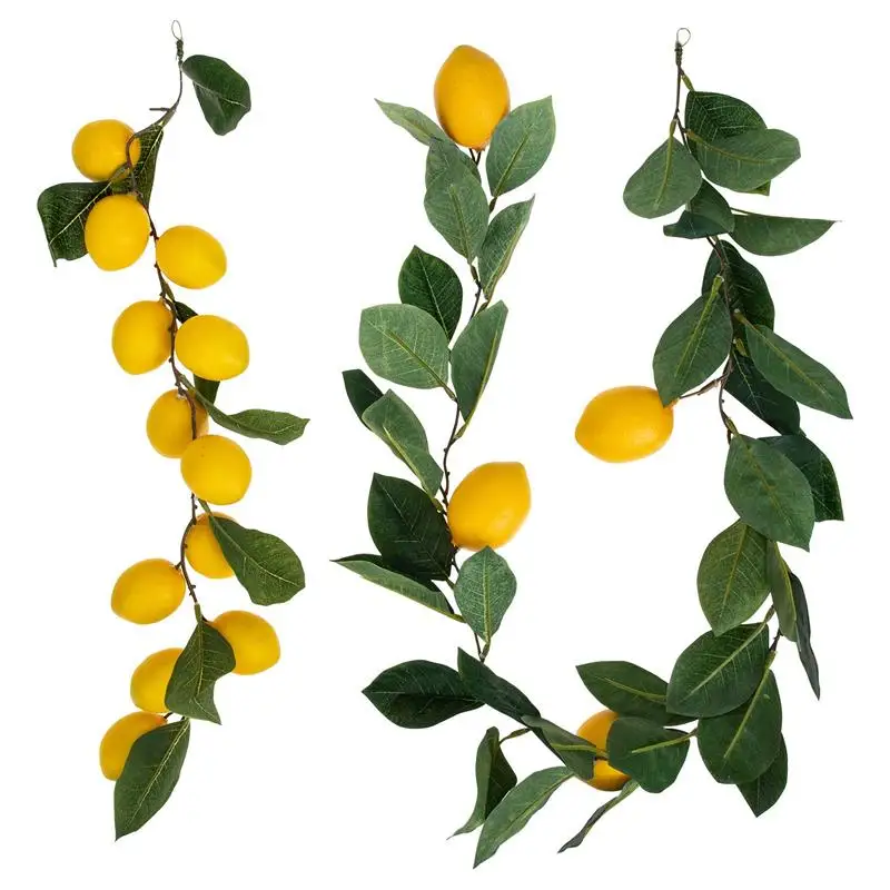 

2Pcs Summer Artificial Lemon Garland Hanging Lemon Garland for Front Door