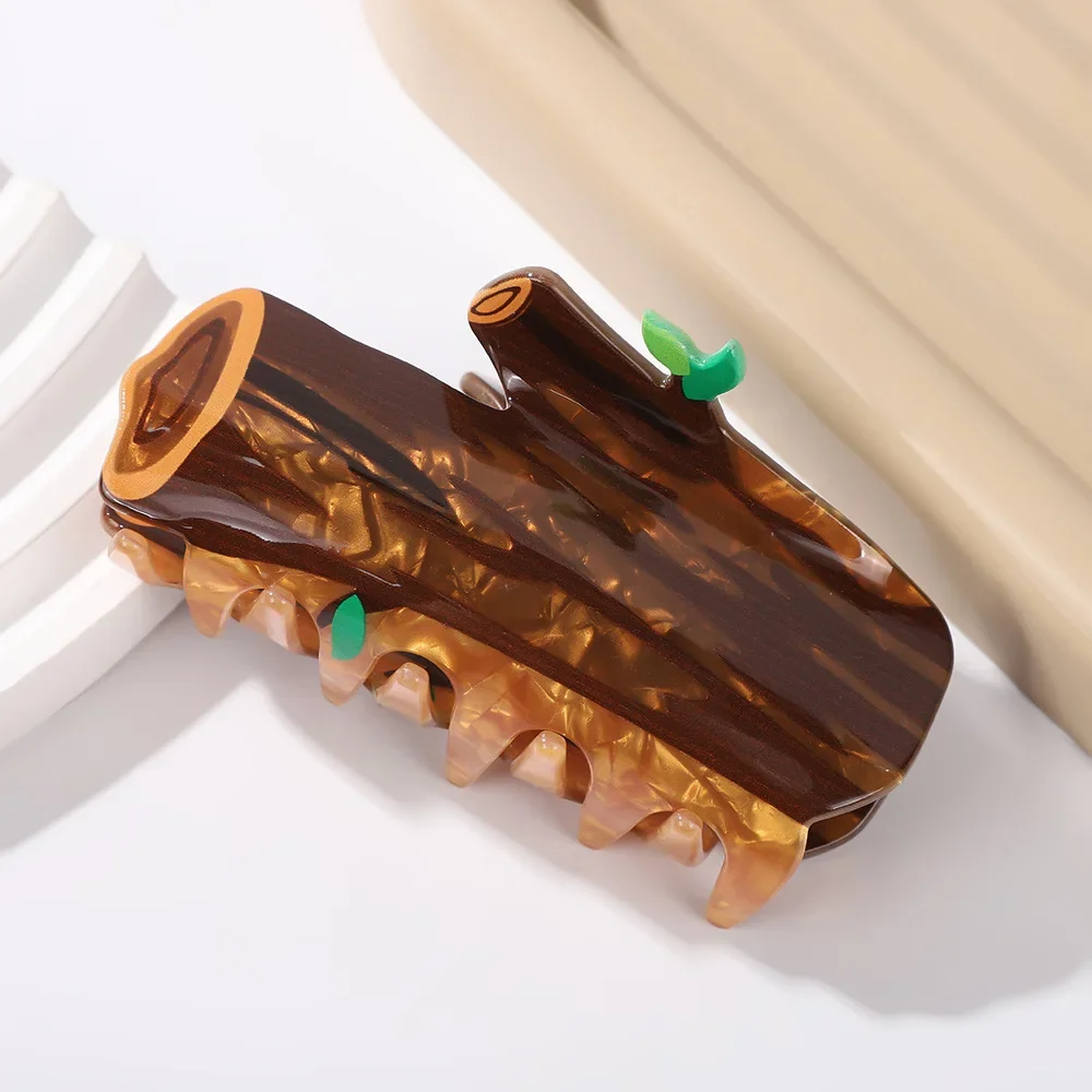 Индивидуальный акриловый зажим для волос в виде листьев аксессуары укладки