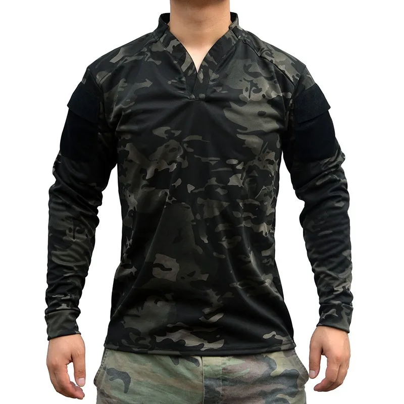 VS Tactical T-Shirt Military Fan Outdoor Quick-Drying High-Elastic Military Training Cs Hunting T-Shirt Long-Sleeved