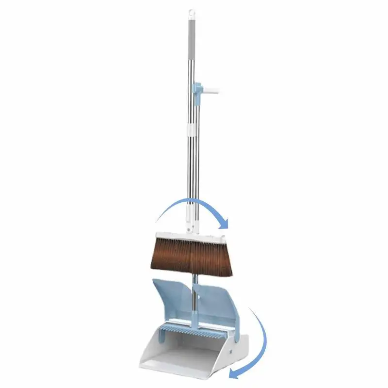 

Rotatable Broom And Dustpan Set For Home Dust Pans And Broom With Long Handle Outdoor Indoor For Home Kitchen Room Office