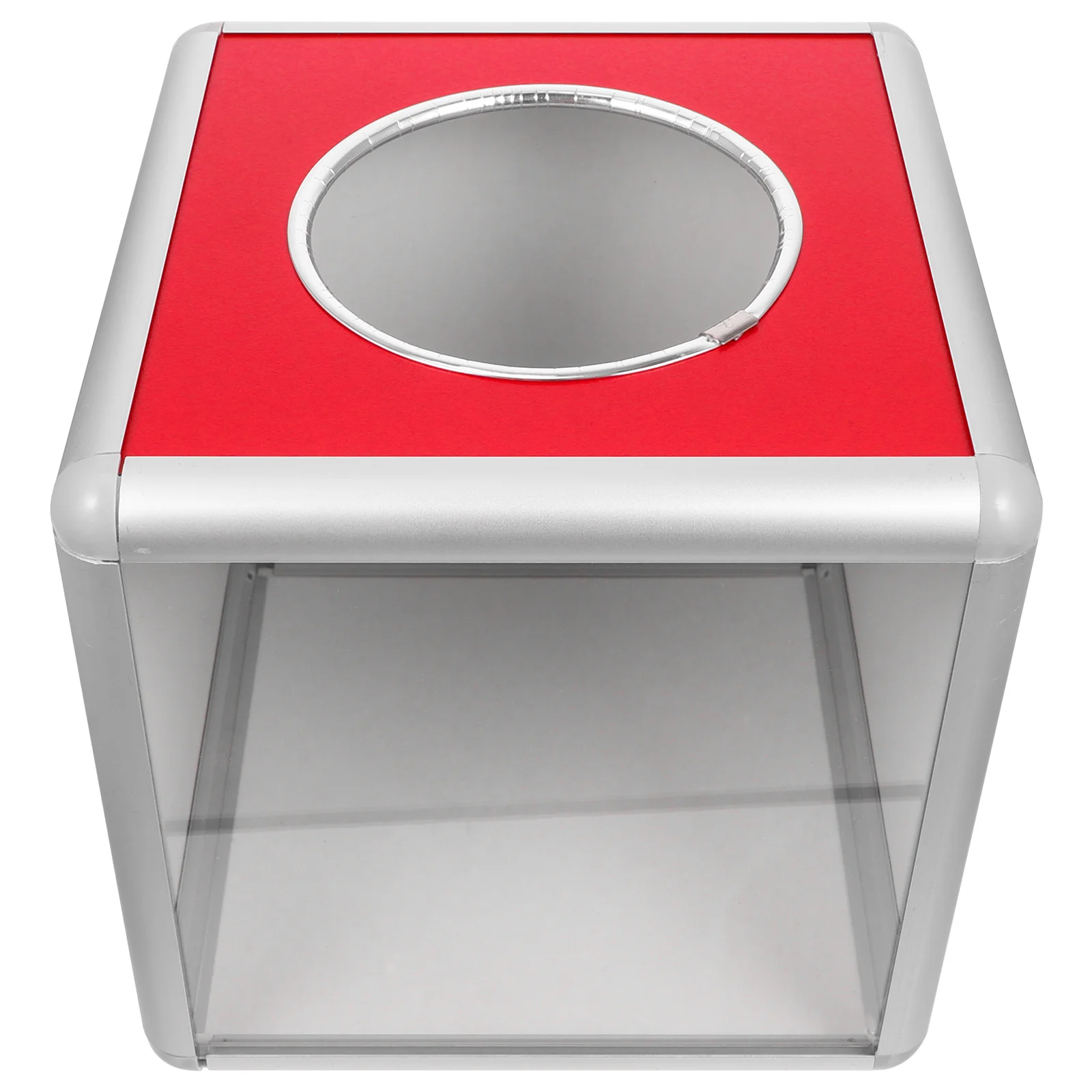 

Office Desk Accessories Transparent Lottery Box Desk Accessory Paper Case Raffle Ticket Aluminum Alloy Office