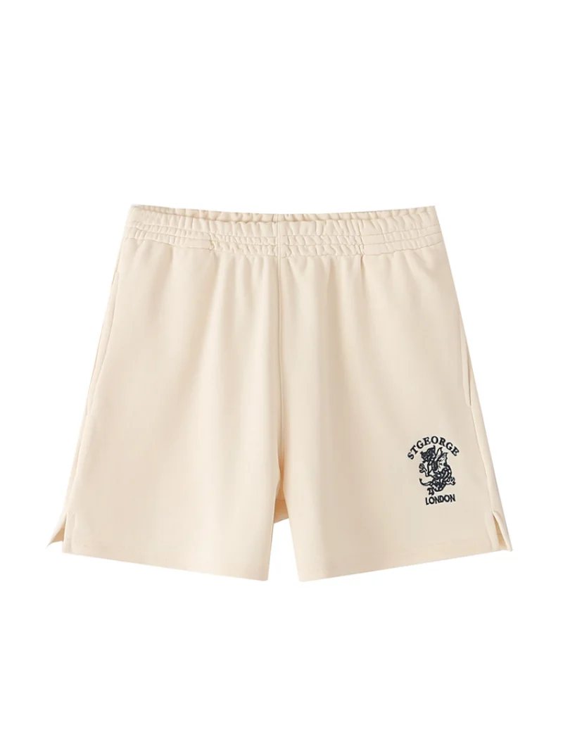 2022 Summer Fashion Ladies Casual Female Knitted  High Waist Sweatpants Casual Women Dragon elastic waist Embroidered Shorts