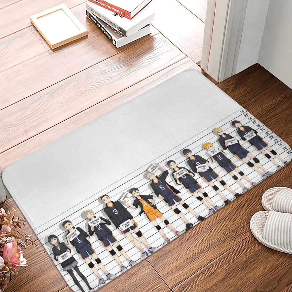 

Haikyuu Shoyo Hinata Tobio Kageyama нескользящий Придверный коврик Karasuno команда волейбол персонажи гостиная спальня коврик Добро пожаловать ковер