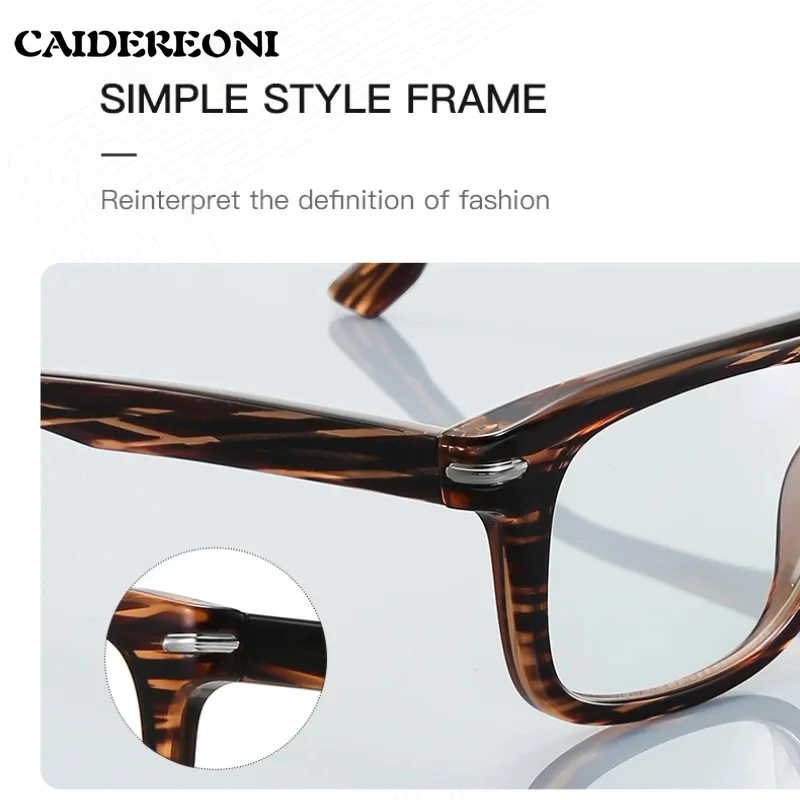CAIDERONI TR Square Large Men Eyeglasses Optical Frame Presbyopia Personalized Photochromic Prescription Customized PFD2199