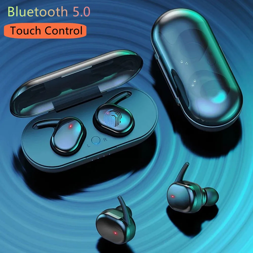 

Wireless Headphones Wireless Bluetooth Earphones Touch Control Sport Headset Waterproof with Mic Earphones for All Smartphones