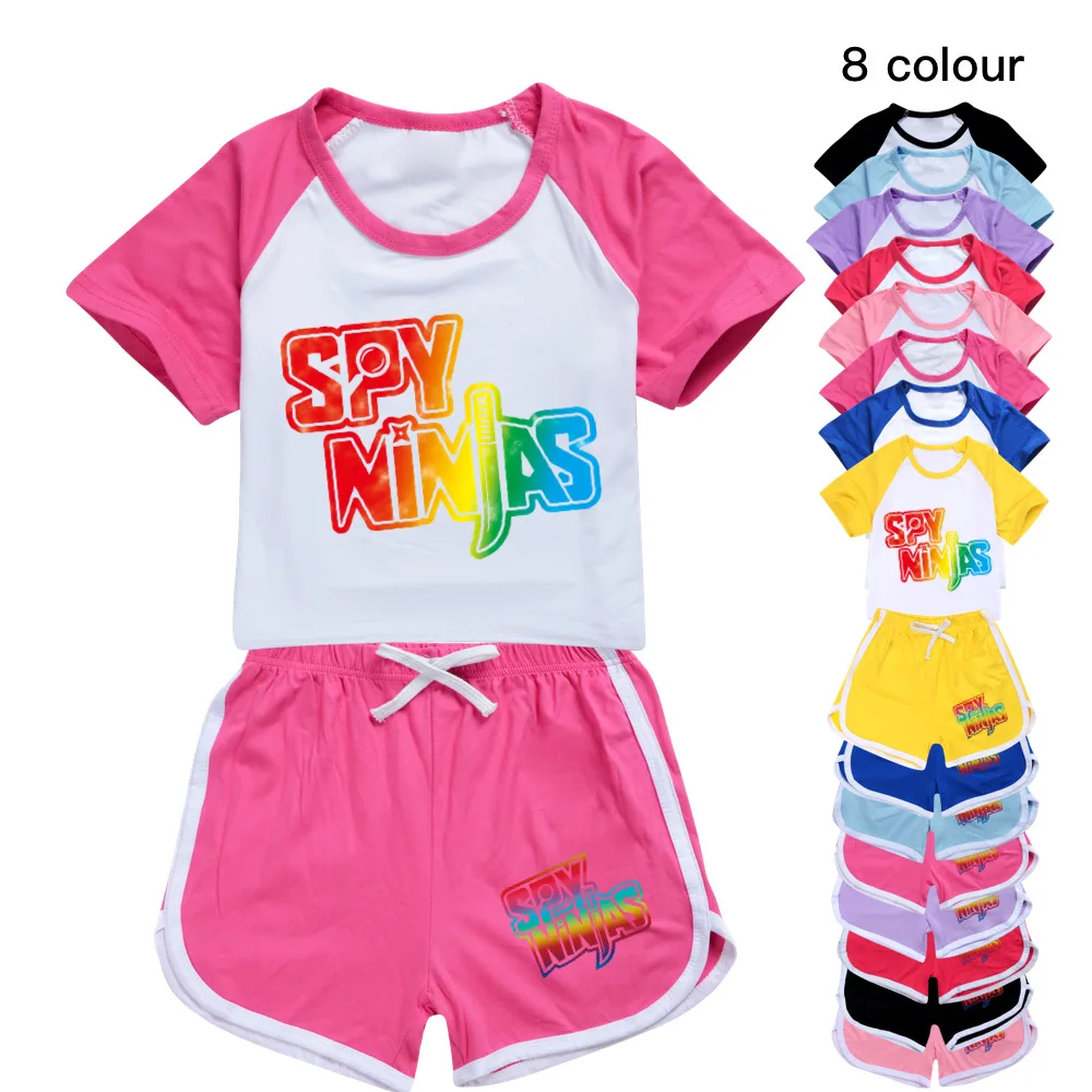 

Детская одежда Spy Ninjas, хлопковые спортивные костюмы, футболки, свитшот, комплект с мультяшным рисунком, одежда для подростков, маленьких мальчиков и девочек 2022