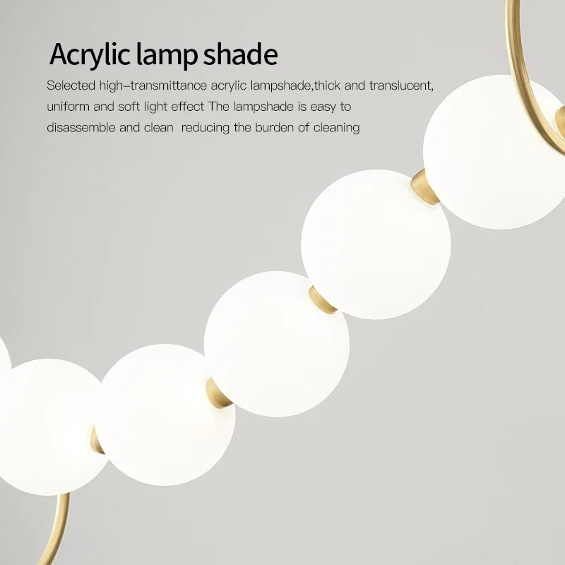 Люстра для столовой в стиле модерн дизайнерская медная лампа бара простой