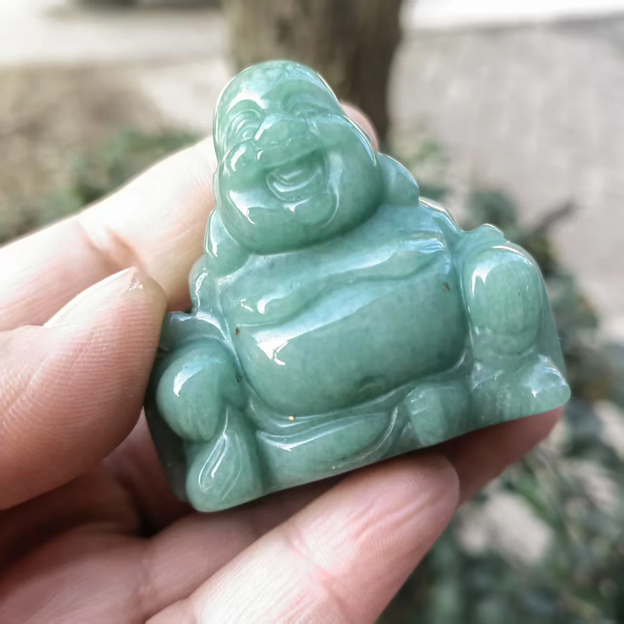 Натуральный зеленый авантюрин Будда Исцеляющее украшение Кварц Резной кристалл