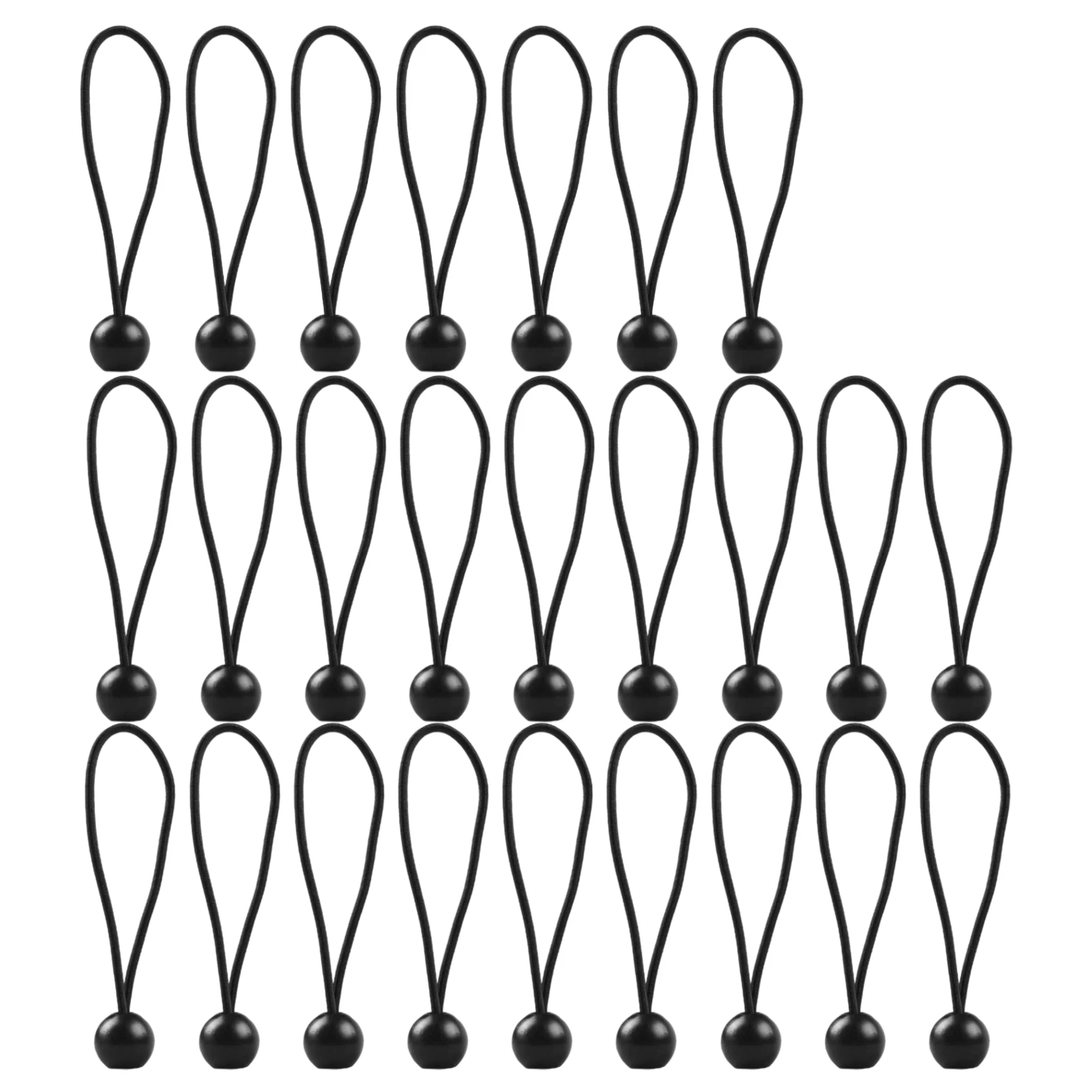 

25pcs 20cm Heavy Duty Fixing With Ball Camping Multipurpose Indoor Outdoor Bungee Cord Tensioner Tent Awning High Elastic