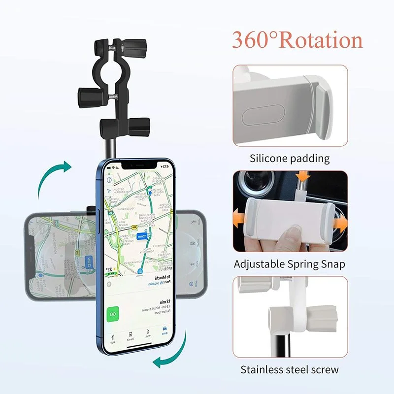 rearview mirror mount car phone holder universal gps navigation phone bracket 360 rotation adjustable support stand free global shipping