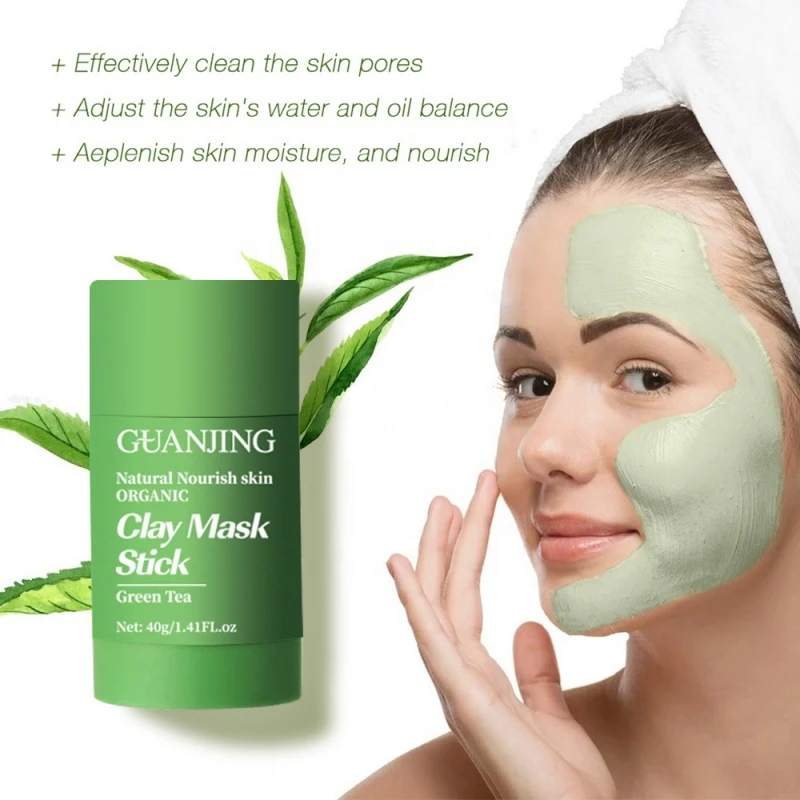 Creamy Mud Ladies Green Tea Moisturizing Mask Mud Stick Facial Care Moisturizing Cream Cleansing Mask Skin Care Products