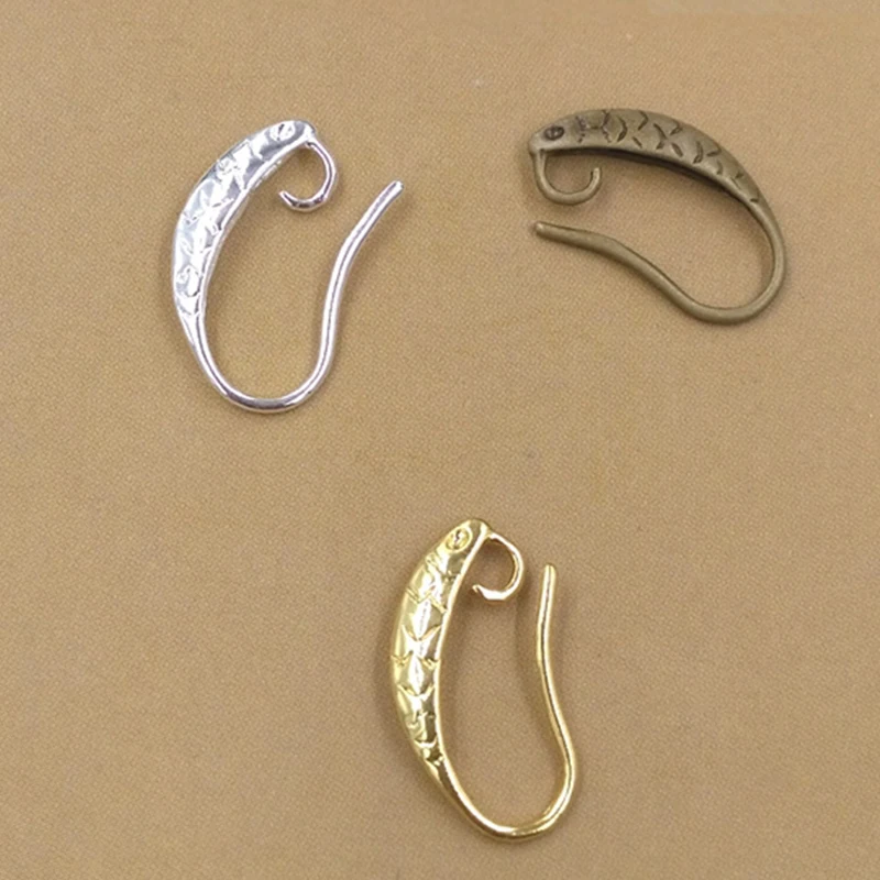 

20pcs 20pcs 2019 NEW Copper Material Gold Silver 10*15mm Woman Ear Hook Earrings DIY Jewelry Making Accessories