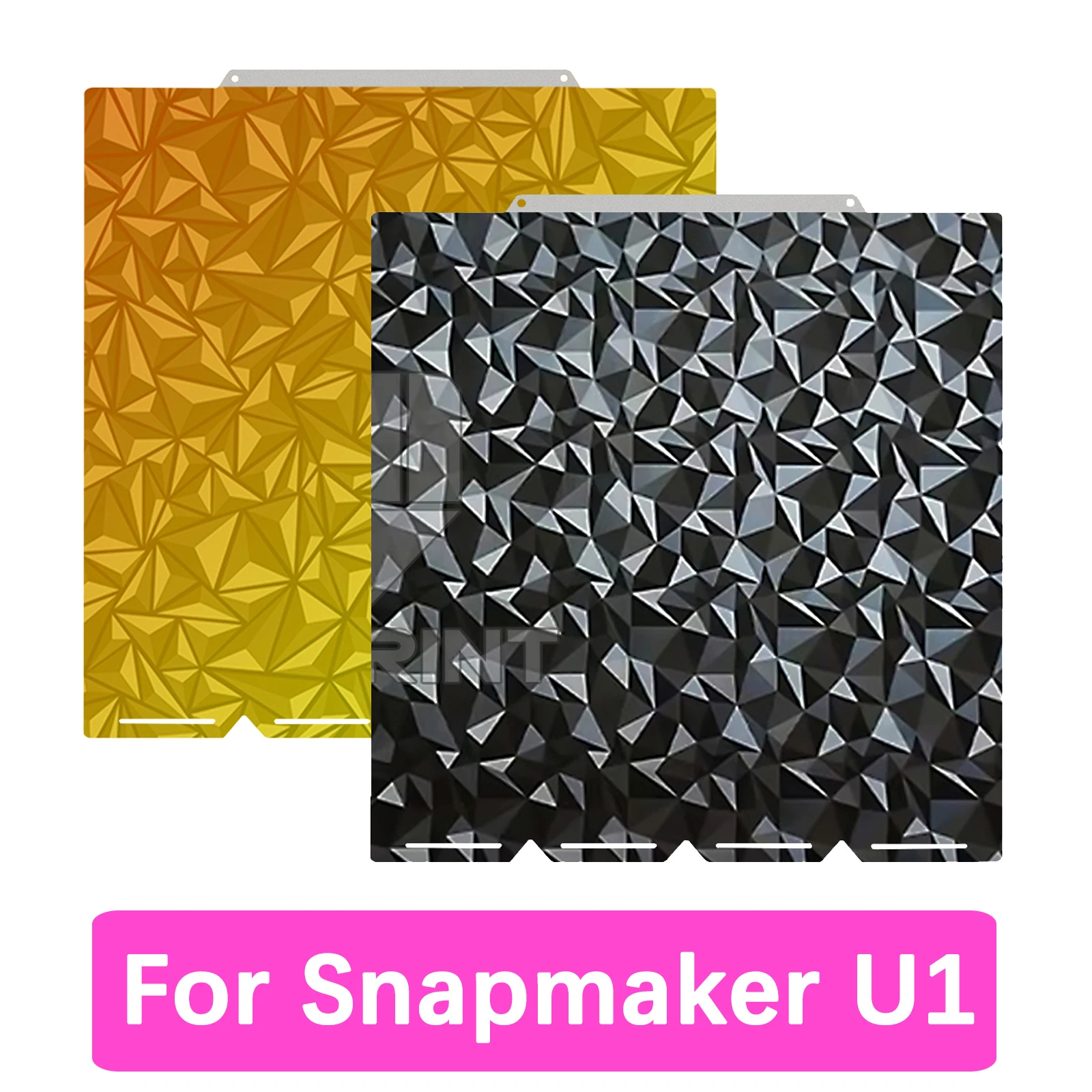Фото Текстурированная пластина из пружинной стали PEI 270x270 мм для Snapmaker U1, двусторонняя, гладкая, PEO/PEY, для Snapmaker U1 №1