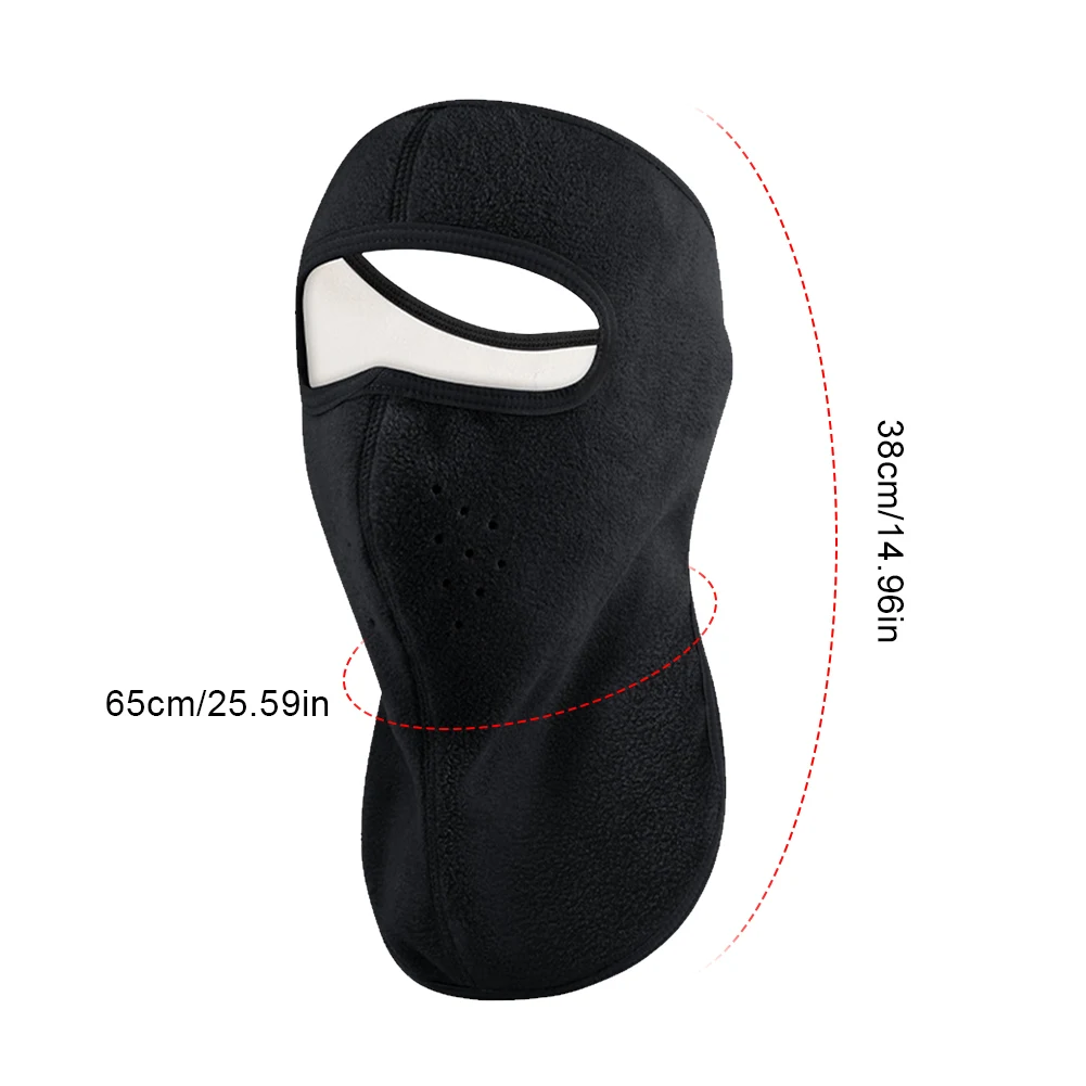 Лыжная маска на все лицо Дышащая велосипедная для лица Термальный флис шеи