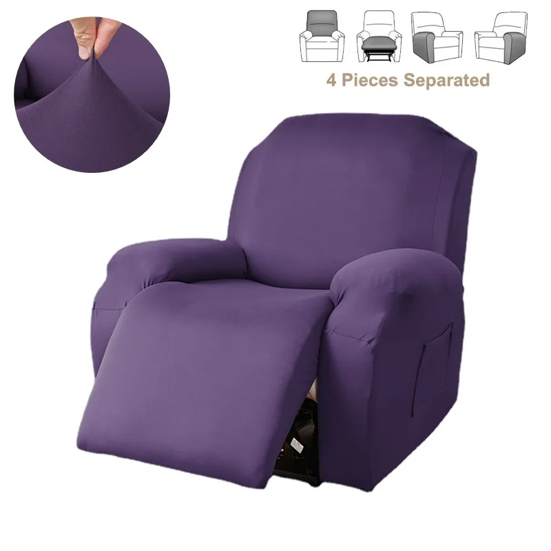 

Эластичный чехол для дивана с откидывающейся спинкой для гостиной, эластичные чехлы из спандекса для дивана, однотонный протектор для кресла для отдыха на 1/2/3 места