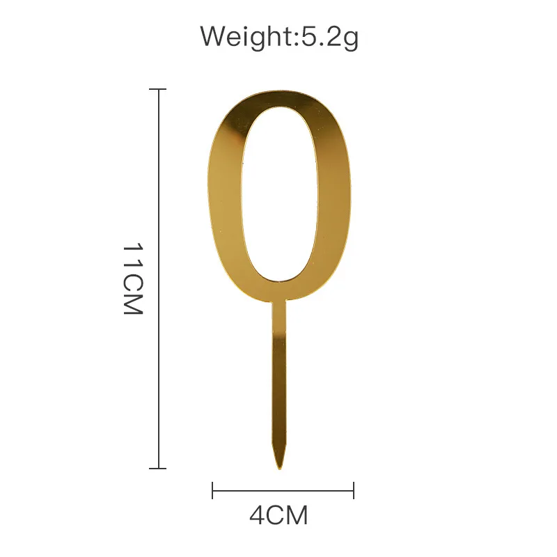 

Золотой акриловый топпер для торта