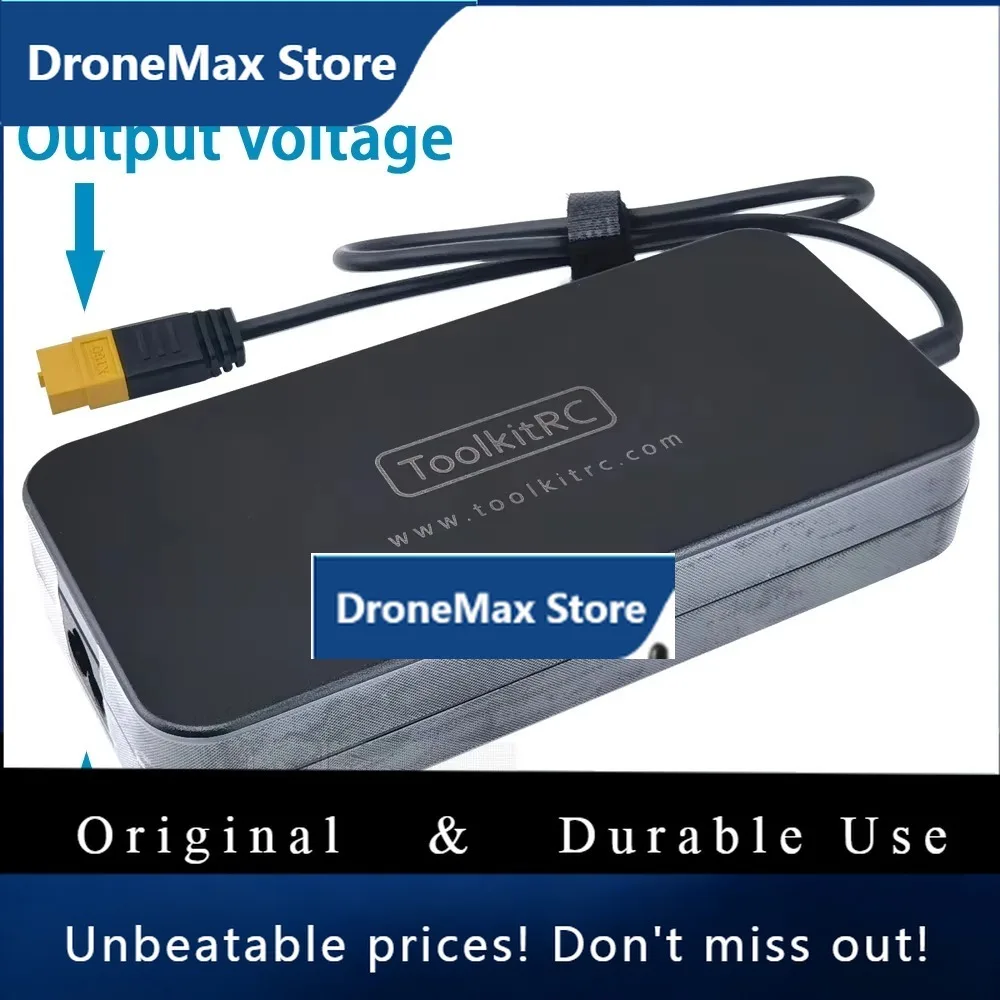 Фото DroMaToolKitRC ADP200 200W 4A Зарядное устройство, адаптер питания DC19.5V 10.3A с выходом XT60 для RC ISDT GTPower HotRC Sk №2
