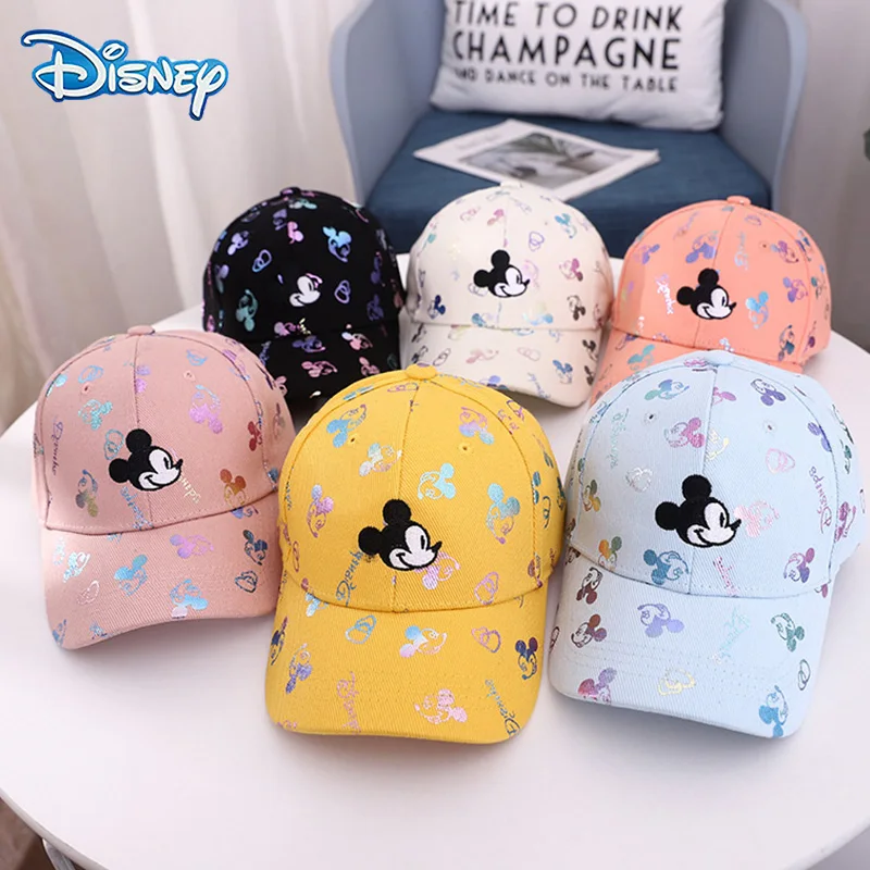 

Disney Plus Mickey Mouse Baseball Caps Fashion Minnie Mouse Hip-hop Caps Boys Girls Child Adjustable Sun Hat Kids Brithday Gifts