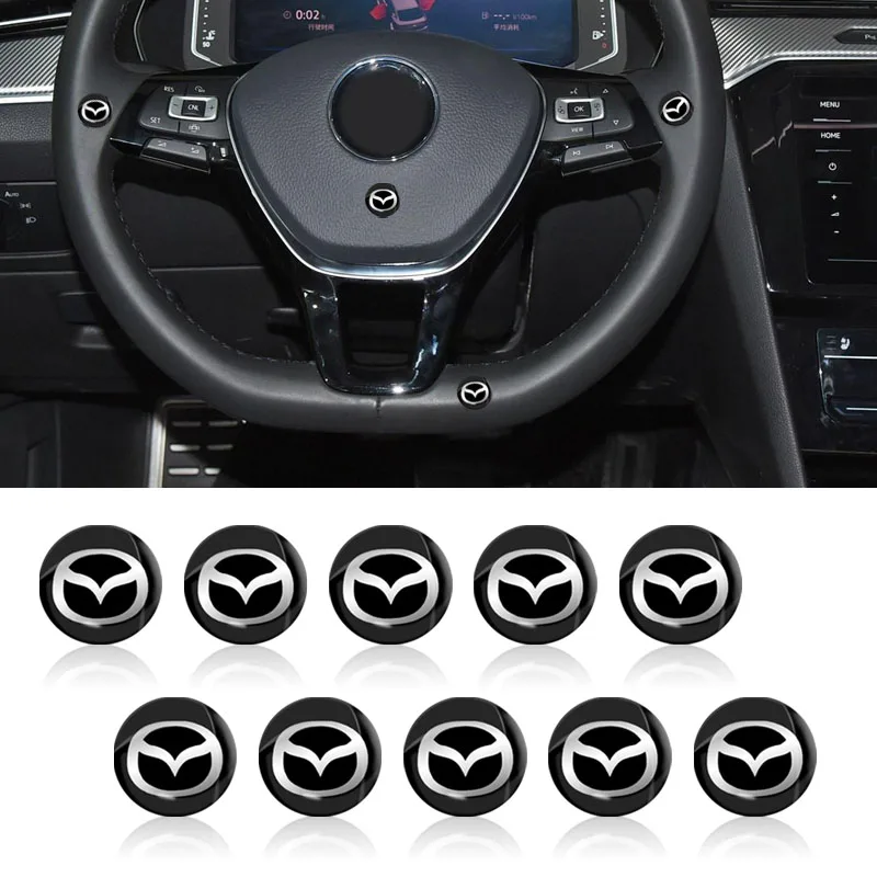 

10pcs Car Stickers Steering Wheel Stickers Key Decals Decoration For Mazda 2 3 5 6 M5 Ms CX-4 CX-5 CX6 M3 M6 MX3 MX5 Car Styling
