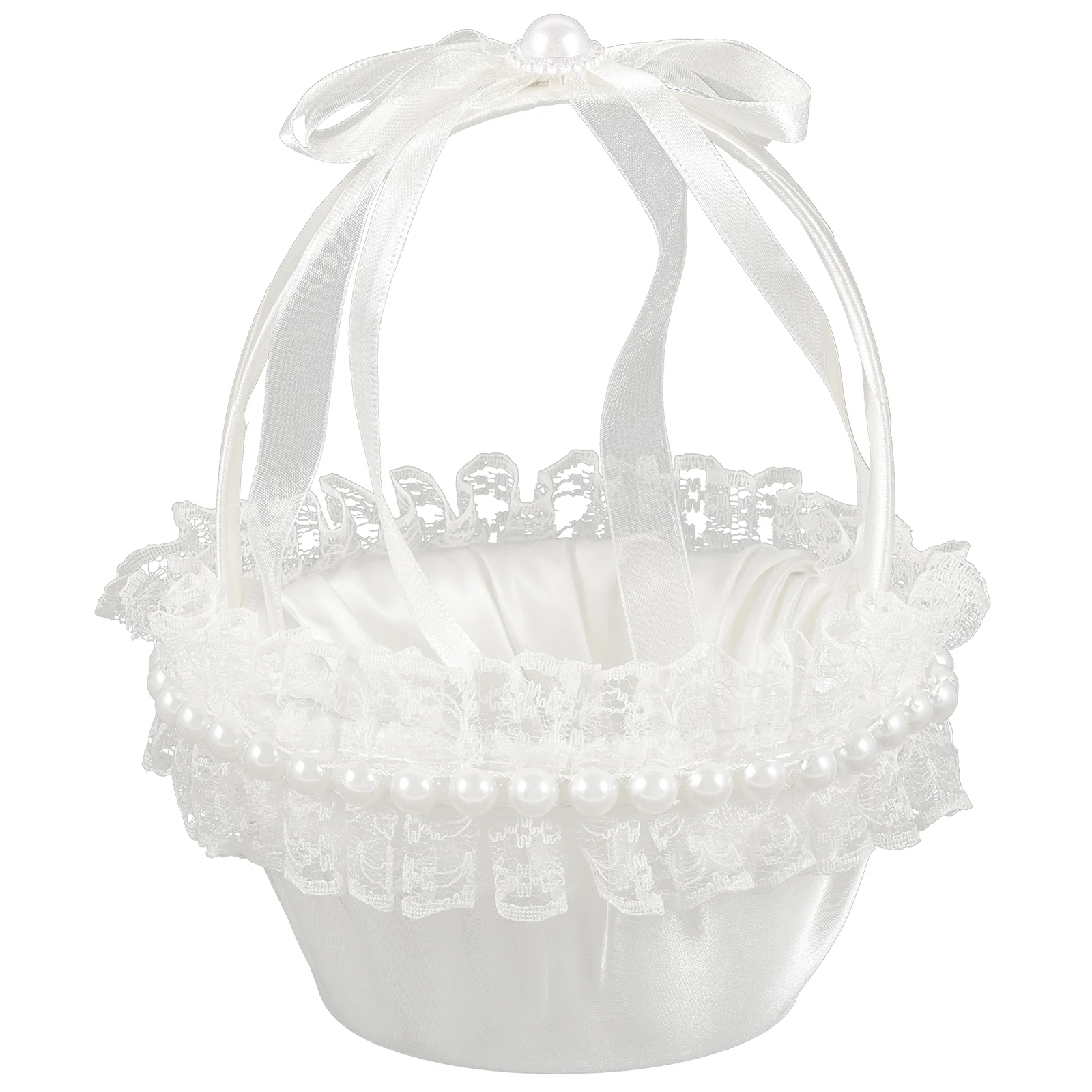 

Gift Basket Wedding Flower Girl Lace Petal Ceremony Present Container Baskets Vintage Weddings Small Gifts