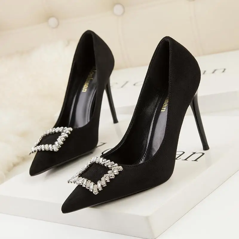 

2022 New Woman Shoes Sexy Party High Heels 6cm 9.5cm Thin Heel Pointed Toe Classics Pumps Fashion Wedding Shoes Zapatos De Mujer