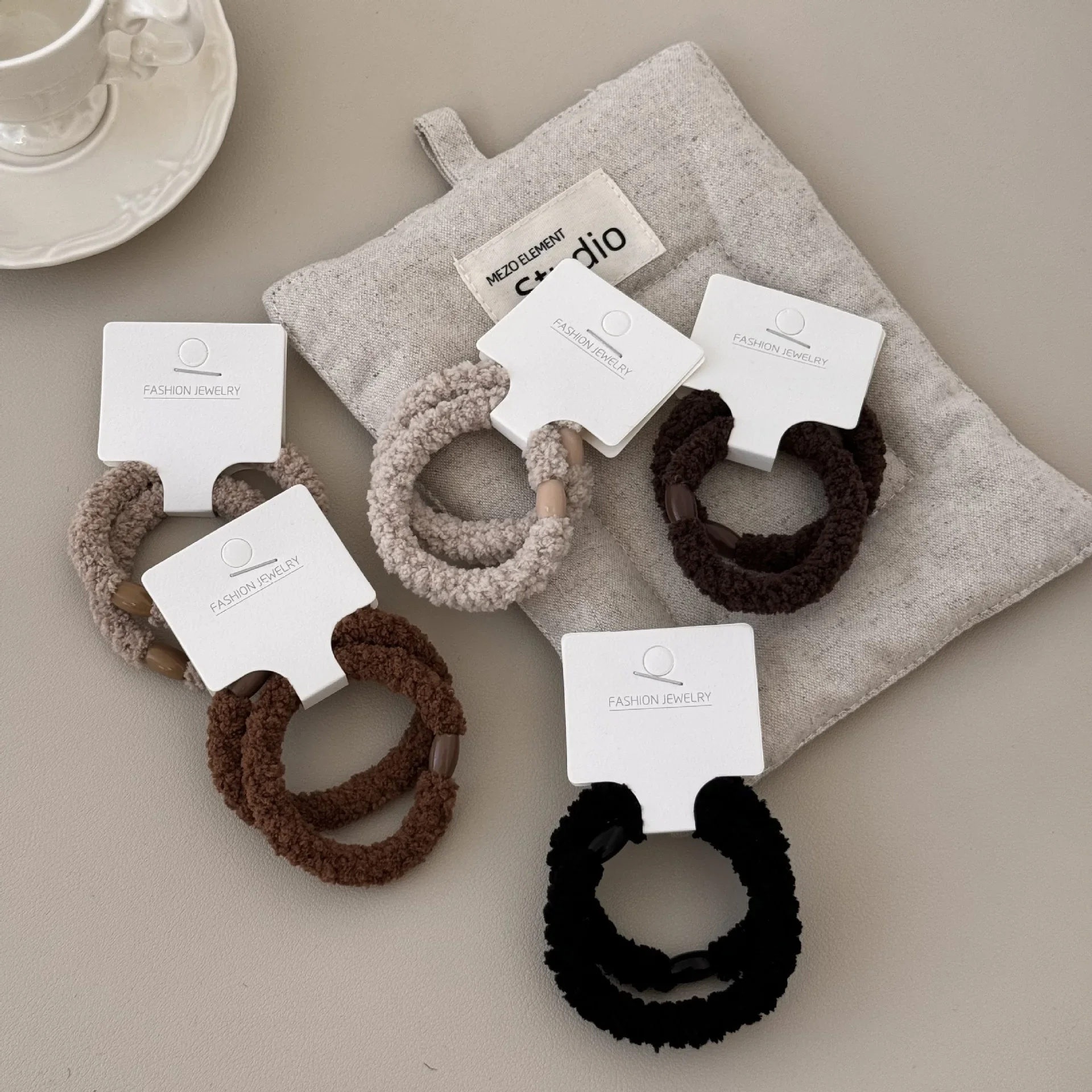 Набор из 2 аксессуаров для волос корейские эластичные галстуки маленькие резинки