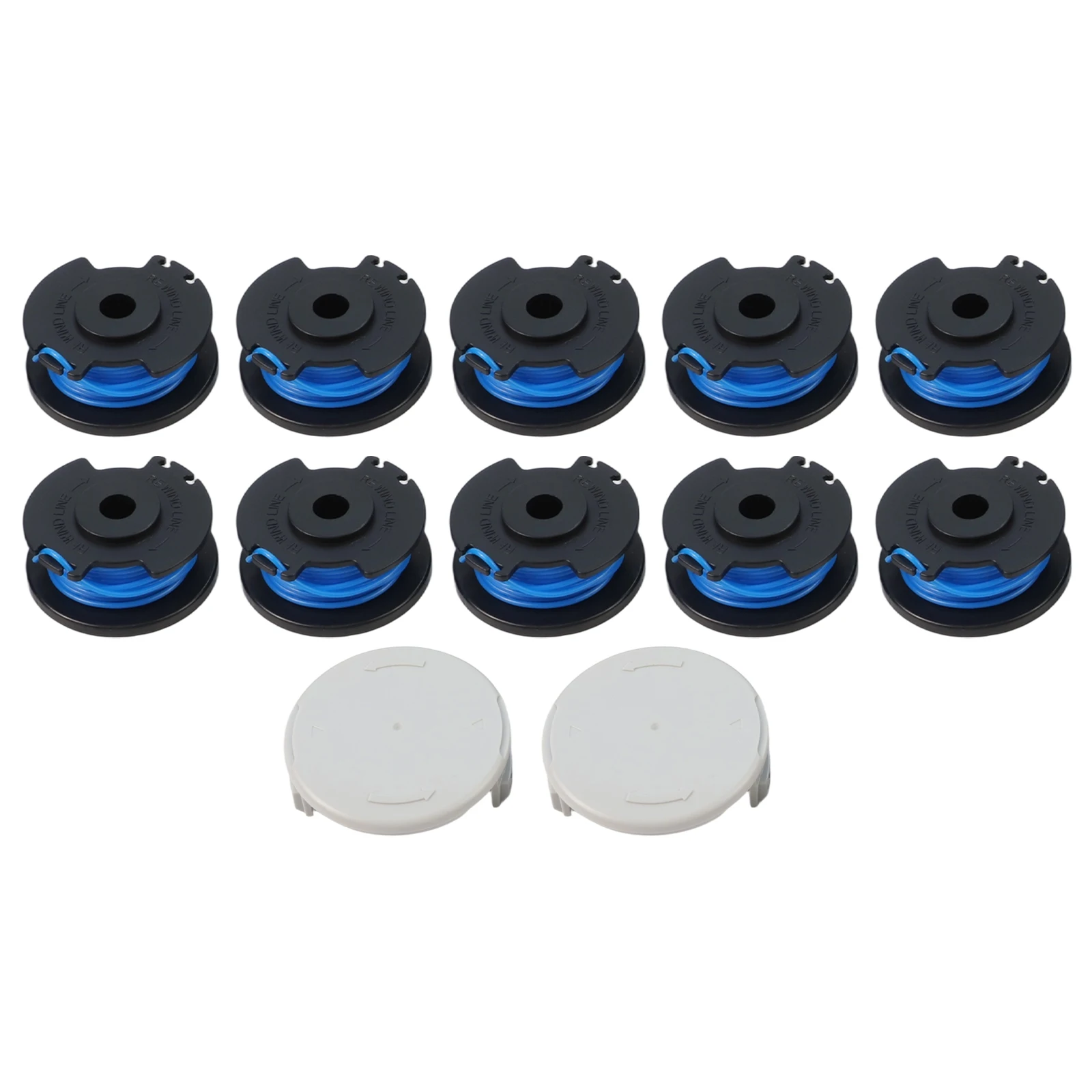 Фото AC14RL3A 065 Сменные катушки и колпачки для триммера для RY40200 RY24021 Пластик с катушками длиной 11 футов 6/8/10 №3