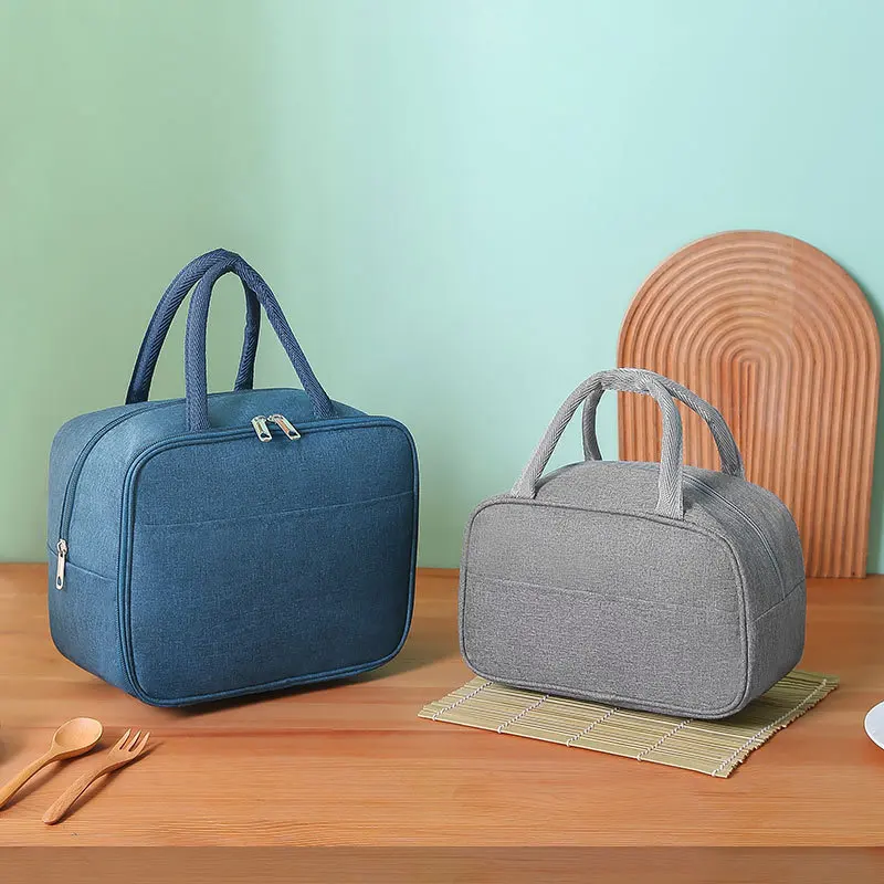 

Portable Lunch Bag Waterproof Insulated Canvas Cooler Thermal Bag Ice Pack Tote Food Picnic Lunch Box for Women Kids Children