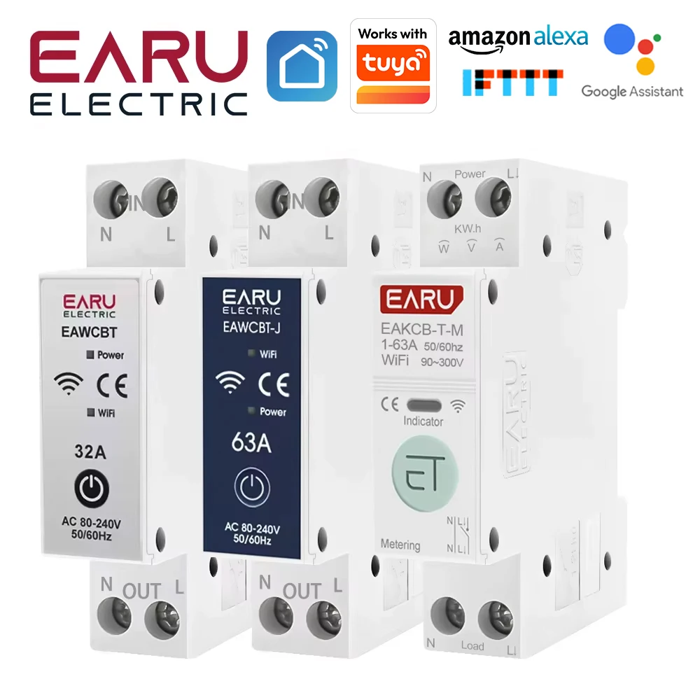

EARUELECTRIC EAKCB-T-M умный автоматический выключатель 63А